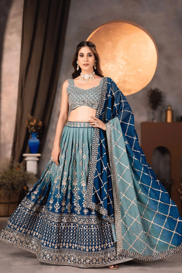 Reception Party Look In Heavy Embroidery Work Lehenga Choli From Anaya Designer Studio