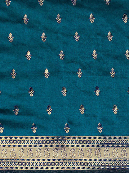 Ethnic Motif Woven Design Zari Banarasi Saree