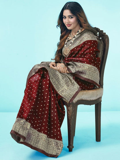 Ethnic Motifs Zari Art Silk Banarasi Saree
