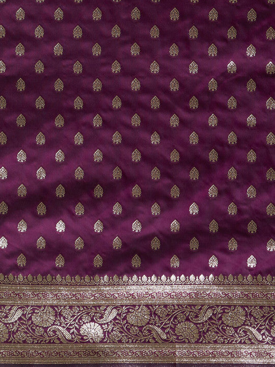 Ethnic Motifs Woven Design Zari Kanjeevaram Saree