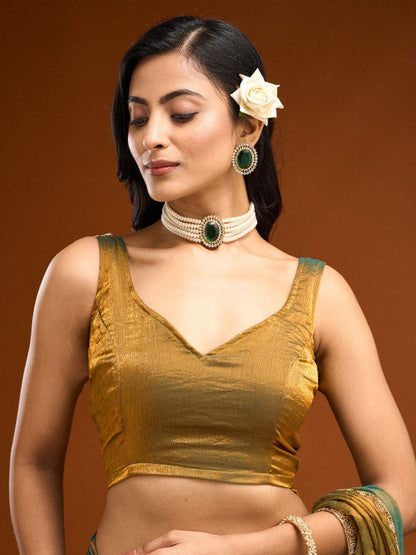 Solid Beads and Stones Saree