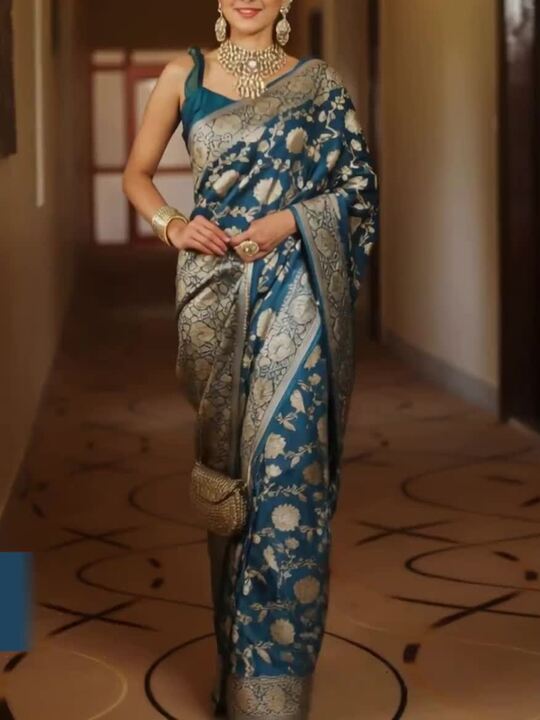 Ethnic Motifs Zari Banarasi Saree