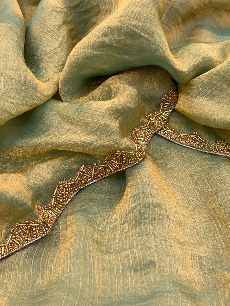 Ready To Wear Stones Art Silk Banarasi Viral Saree