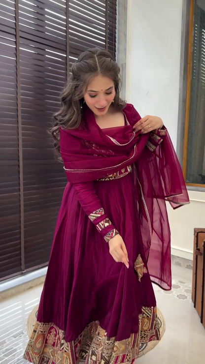 Embroidered gown & Dupatta Sets