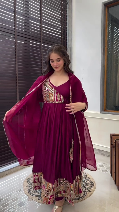 Embroidered gown & Dupatta Sets