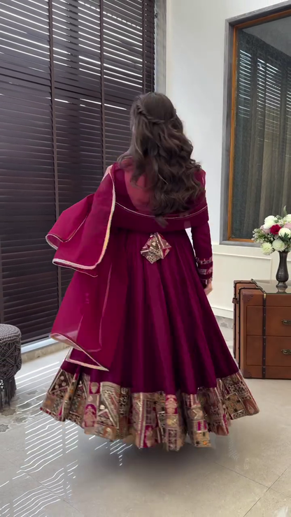 Embroidered gown & Dupatta Sets