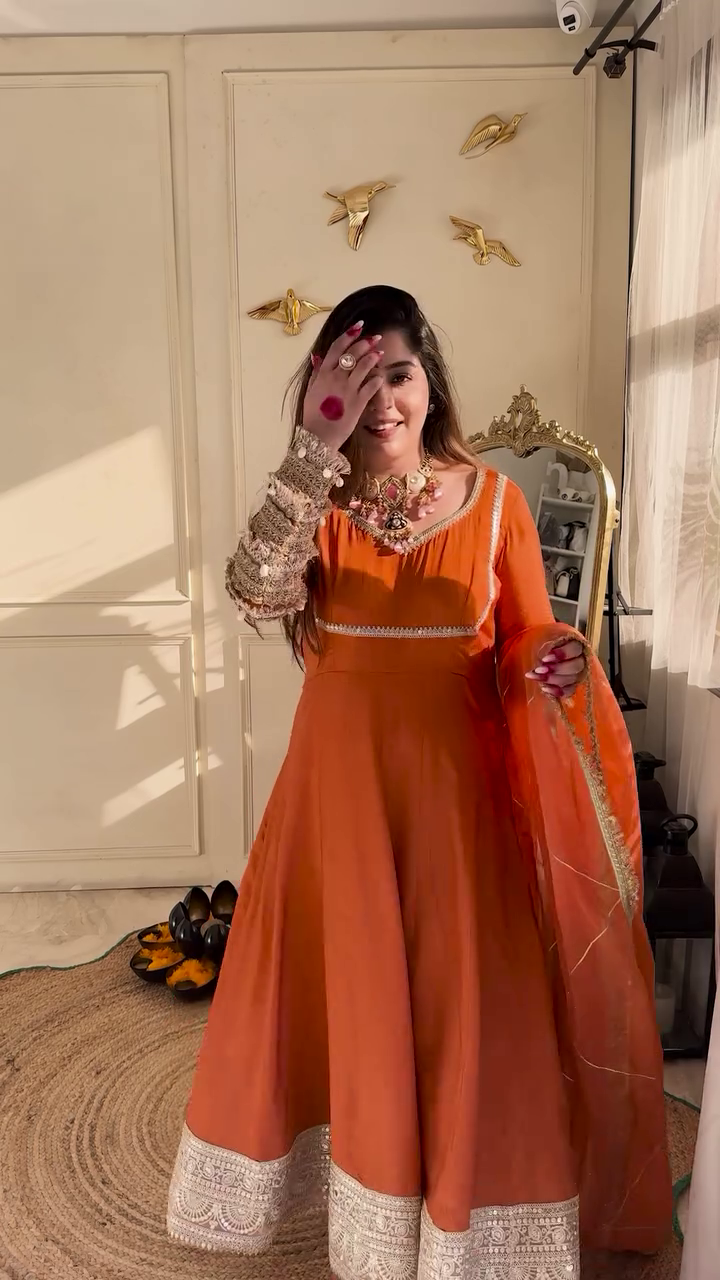 Partywear Designer Georgette Embroidery Sequence Gown