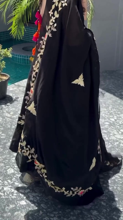 Black Color Soft Georgette Fabric Anarkali Suit